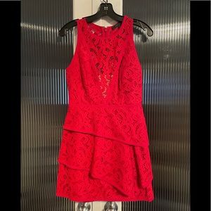 Red BCBG dress